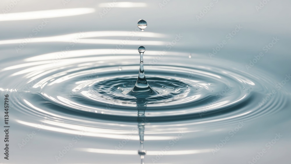 Water Droplet Splashing and Creating Ripples on the Surface Water Droplet Splashing and Creating Ripples on the Surface