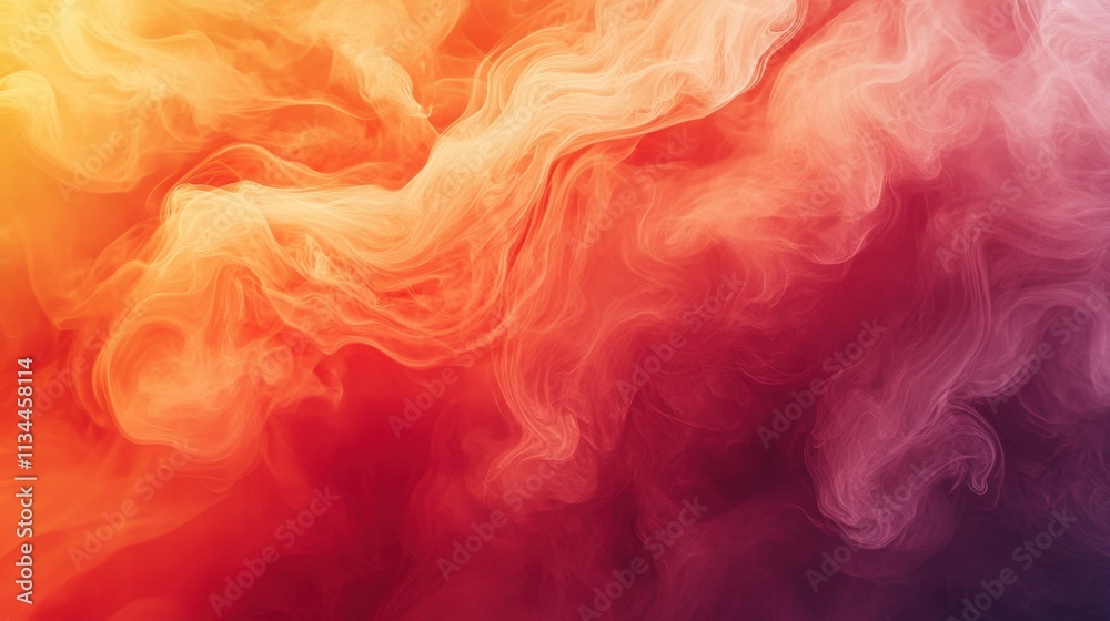 Fototapeta premium Vibrant swirls of warm colors create a mesmerizing abstract design during twilight, evoking emotion and creativity