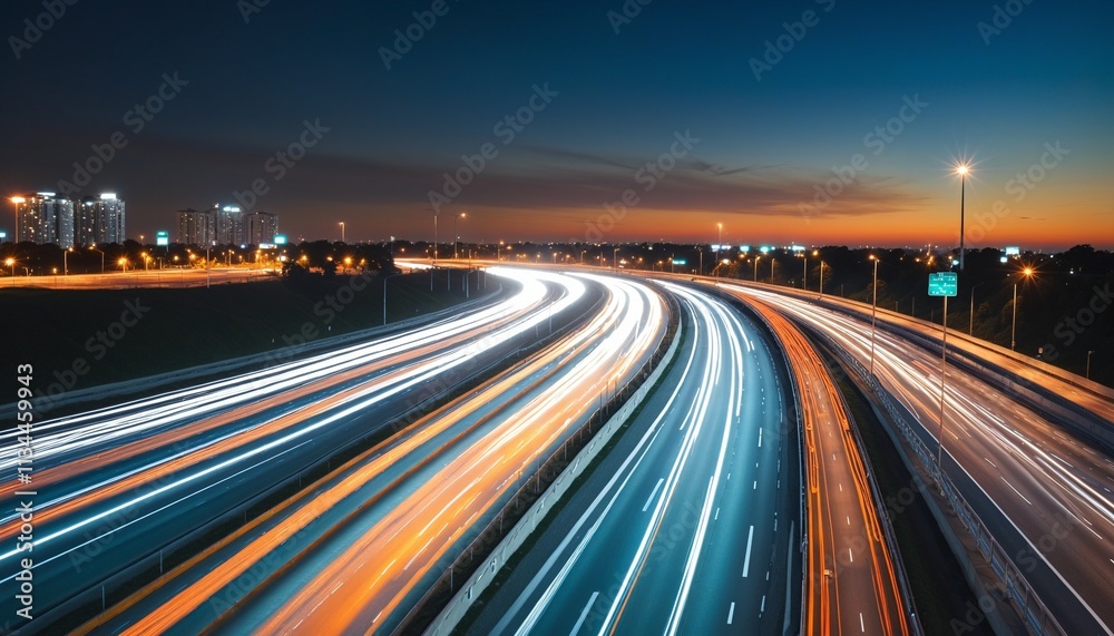 Obraz premium Nighttime Drive, Abstract Graphic