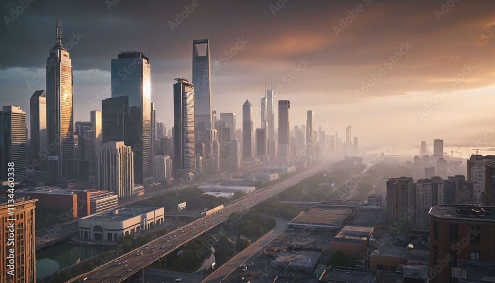 Obraz premium Twilight in the Concrete Jungle