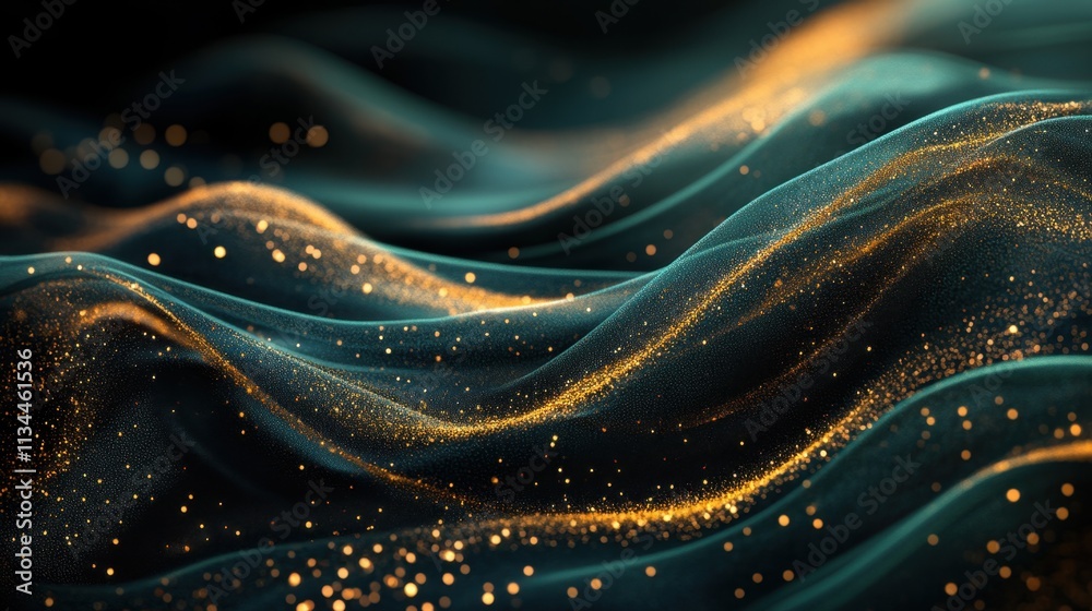 Shimmering waves of golden light dance across a dark ocean of creativity and inspiration Shimmering waves of golden light dance across a dark ocean of creativity and inspiration