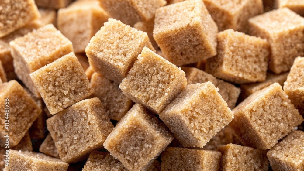 Macro background of organic brown sugar cubes, also known as demerara sugar cubes, organic, brown sugar, cubes, macro Macro background of organic brown sugar cubes, also known as demerara sugar cubes, organic, brown sugar, cubes, macro