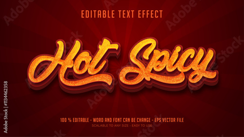 hot spicy editable text effect