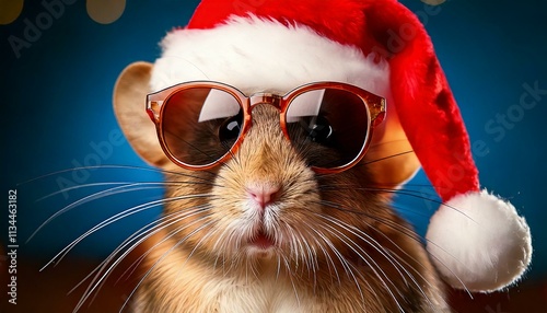 santa claus mouse with glasses