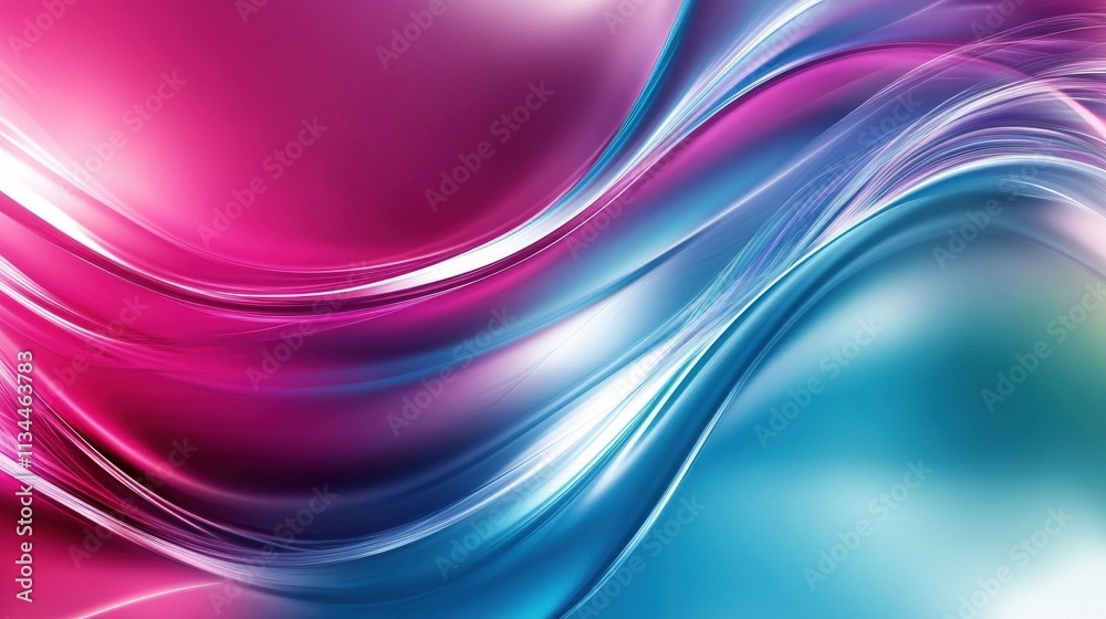 Abstract Pink And Blue Swirling Waves Design Abstract Pink And Blue Swirling Waves Design