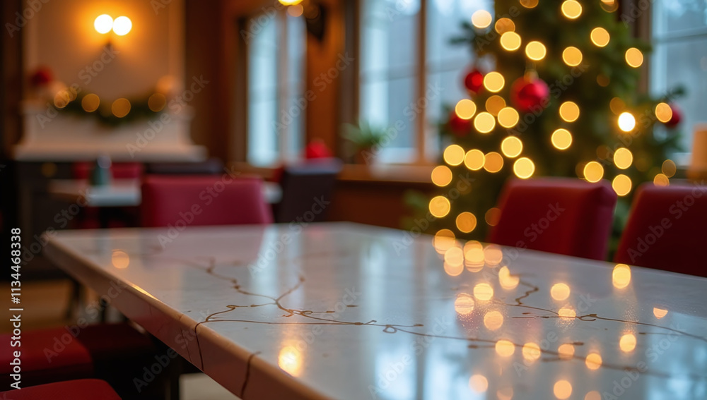 marble table shines glow bokeh lights christmas marble table shines glow bokeh lights christmas