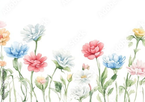 flores pintadas en acuarela