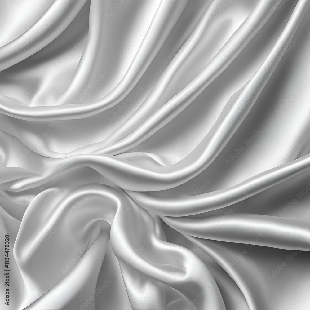 Elegant white satin fabric with a smooth, glossy finish, beautifully draped in soft folds. Perfect for fashion, bridal, and interior design projects. Elegant white satin fabric with a smooth, glossy finish, beautifully draped in soft folds. Perfect for fashion, bridal, and interior design projects.
