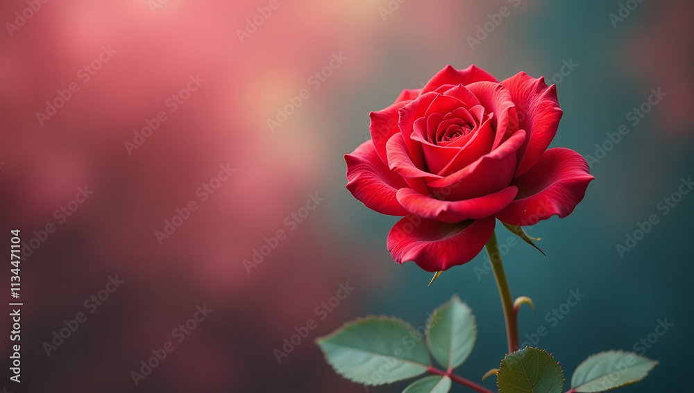 single red rose set abstract colorful background highly detailed single red rose set abstract colorful background highly detailed