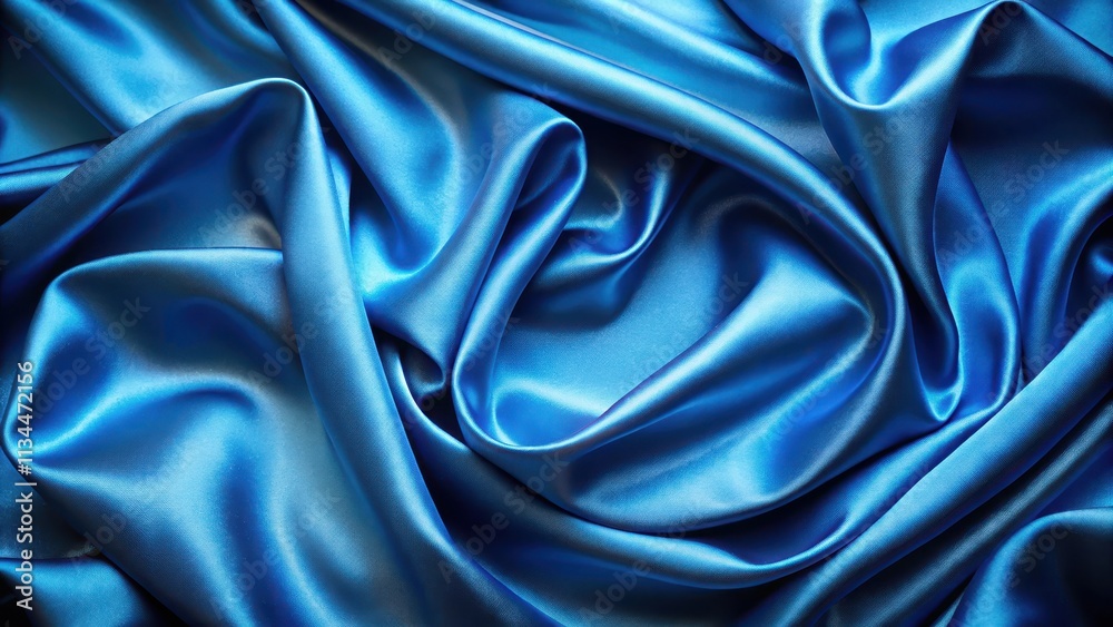 Fototapeta premium Blue silk background with luxurious texture and elegant sheen, Blue, Silk, Background, Texture, Luxurious, Elegant, Sheen, Fabric