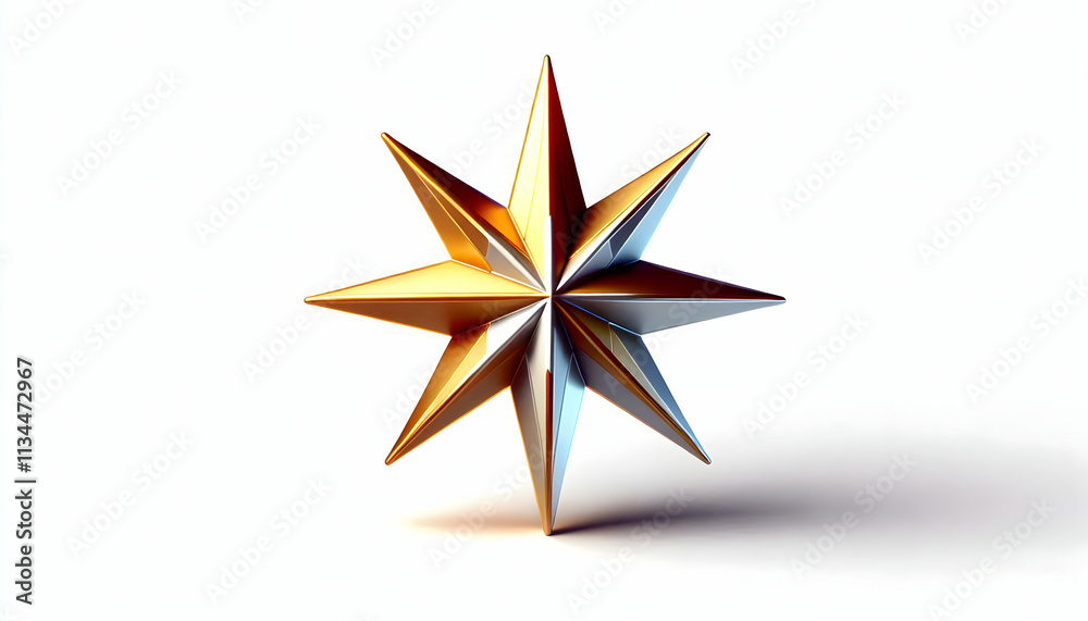 Obraz premium 3D Reyes Magos Soaring Star Icon Vector concept as Vector illustration of a soaring star icon symbolizing the guidance and magic of Reyes Magos isolated on white ideal for infographics and Adobe Stock
