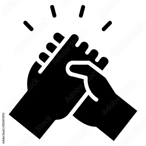 Arm Wrestling  Icon Element For Design