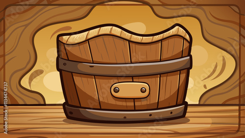 wooden barrel with beer