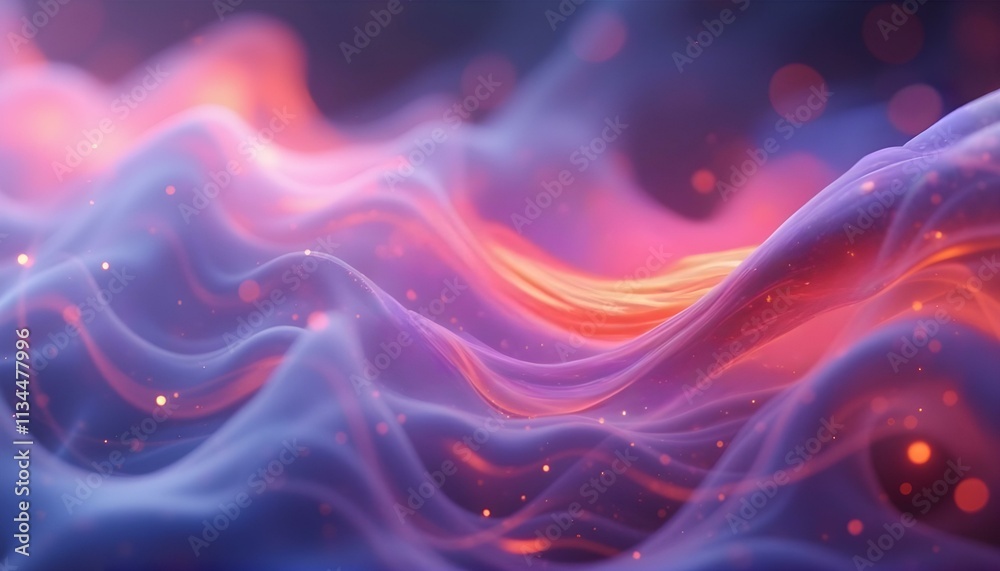 Flowing Energy Pink Liquid Waves and Curves in a Light-Filled Backdrop for a Stunning Wallpaper