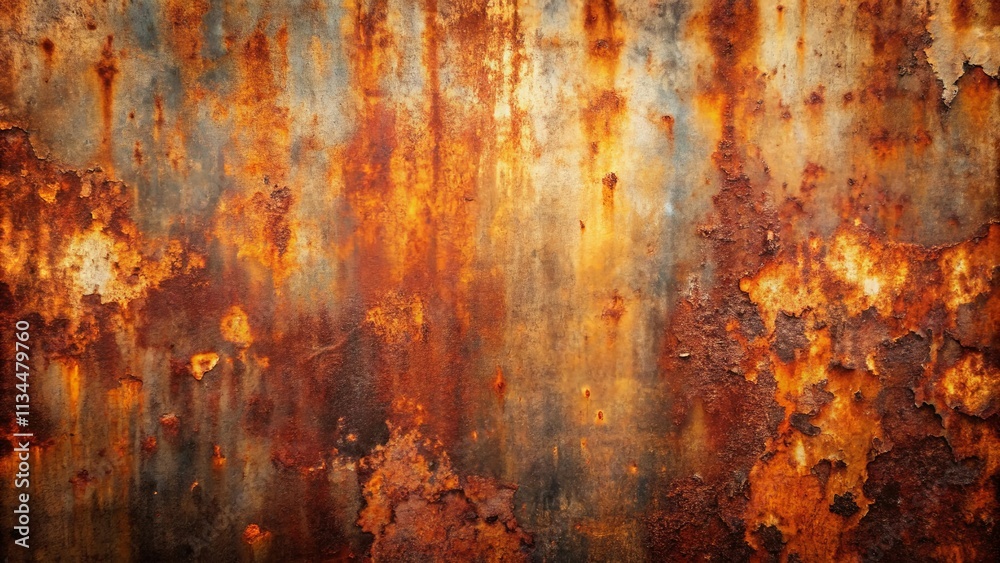 Intricate Patterns of Rust on a Weathered Metal Surface Intricate Patterns of Rust on a Weathered Metal Surface