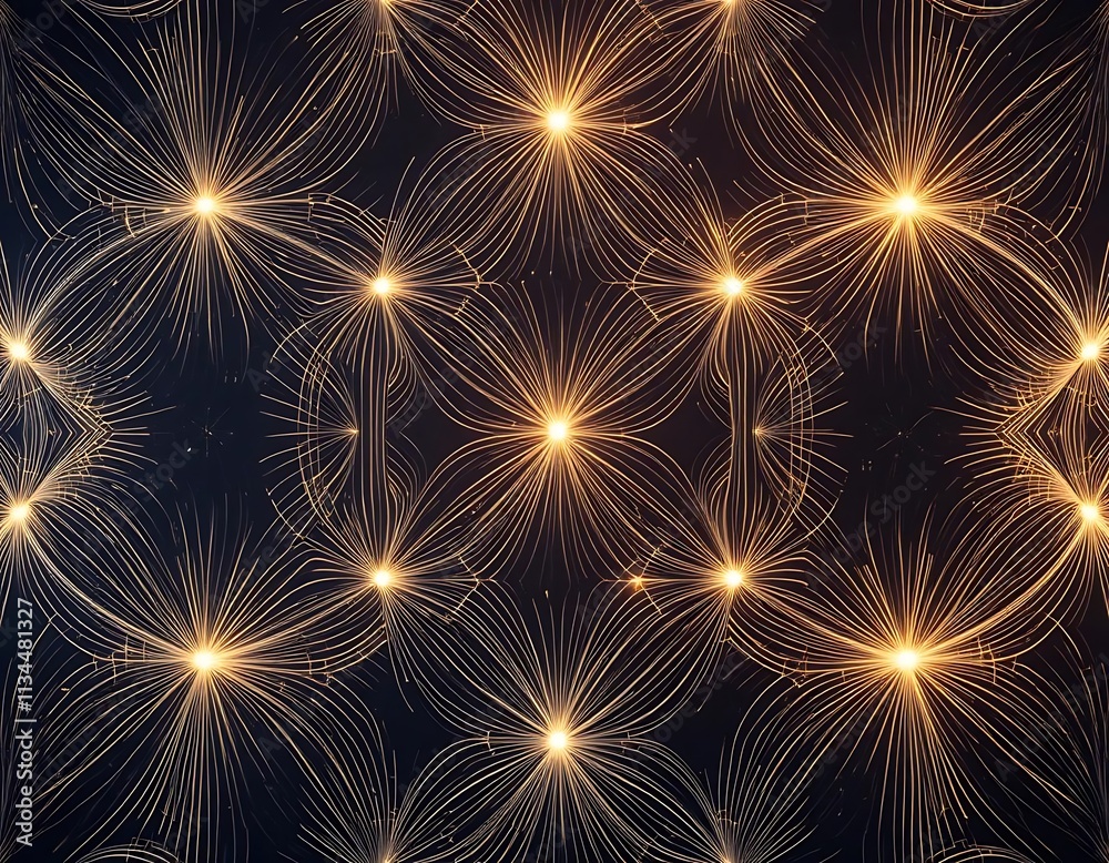 A clean design of interwoven lines creating a glowing pattern A clean design of interwoven lines creating a glowing pattern