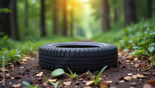 illicit disposal car tires harms nature consumer waste causing pollution
