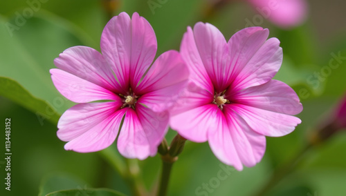 magenta pink flowers phlox paniculata bloom closely