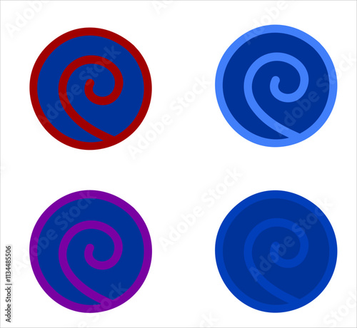 Spiral uzumaki japanese clan symbol