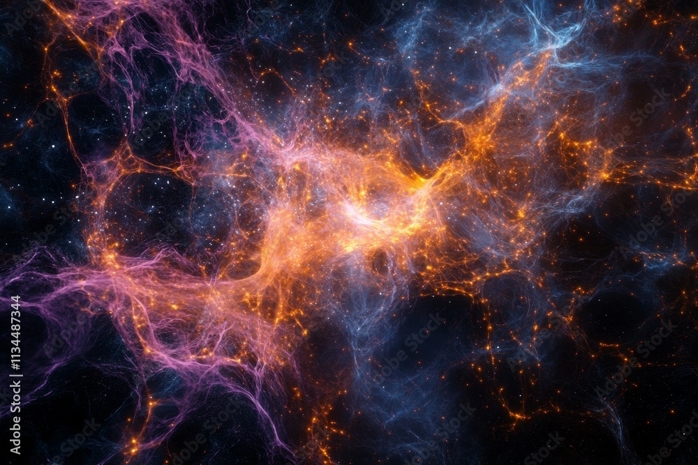 Abstract Cosmic Nebula. A mesmerizing display of space Abstract Cosmic Nebula. A mesmerizing display of space