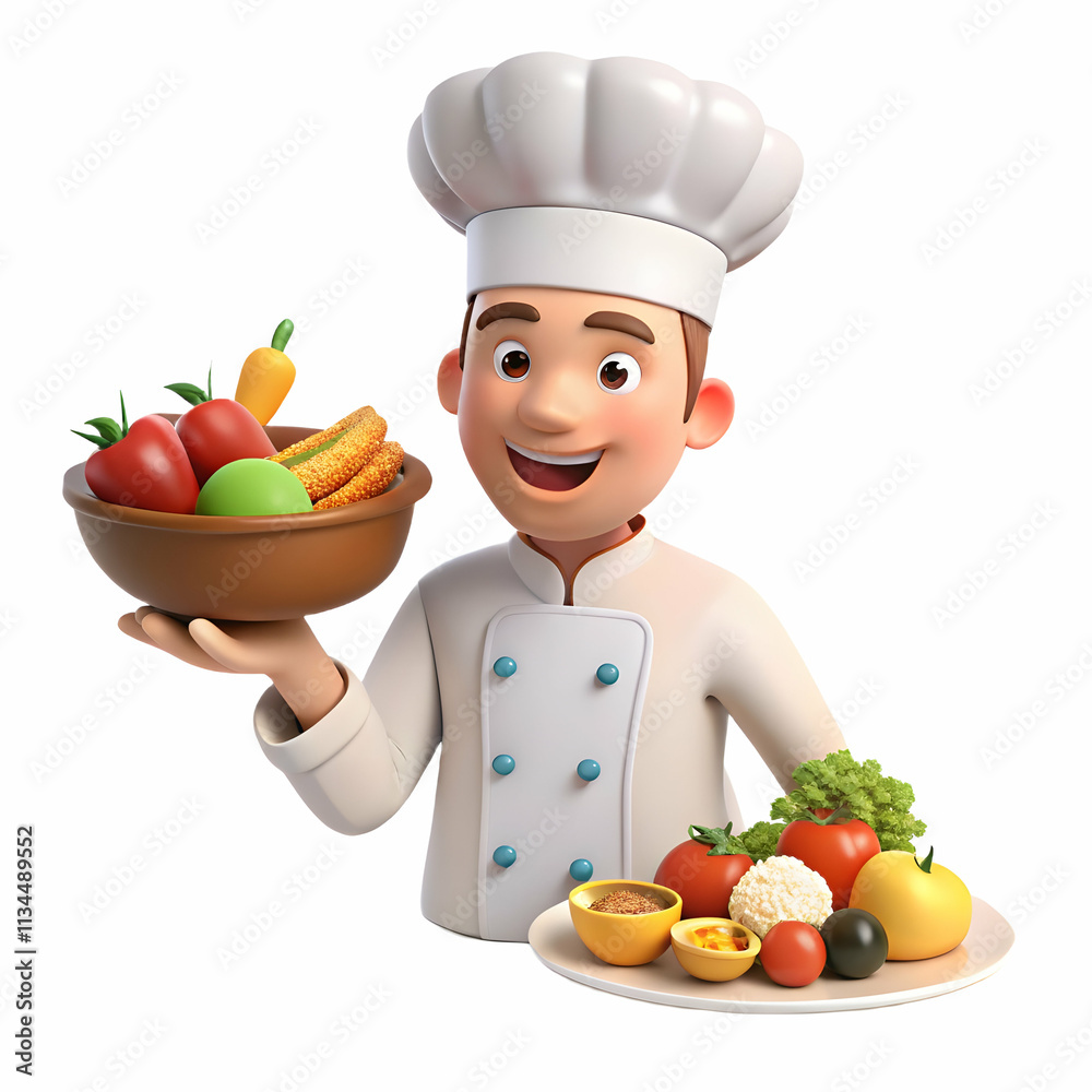 Farm to Table Meal: Chef Arranging Locally Sourced Ingredients with Clear Space for Ads Farm to Table Meal: Chef Arranging Locally Sourced Ingredients with Clear Space for Ads