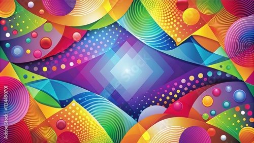 Colorful abstract shapes background perfect for tabloid 11x17, abstract, shapes, vibrant, colorful, background, design