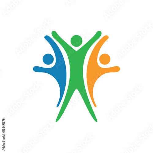 Colorful community group team People Logo Design