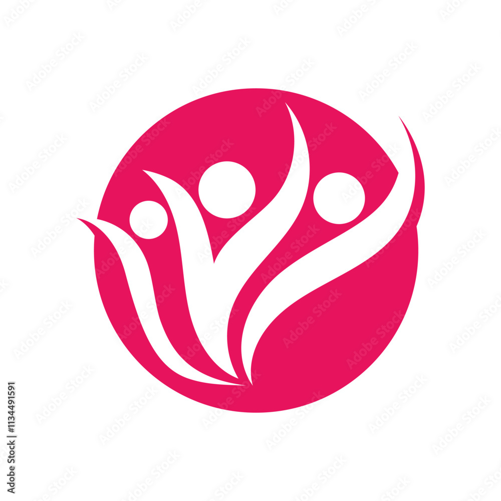 Colorful community group team People Logo Design Colorful community group team People Logo Design