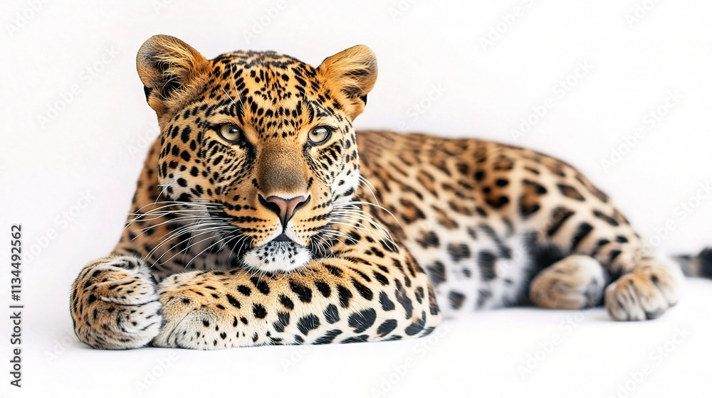 Close-Up of Vibrant Leopard Skin with Detailed Spots and Texture Close-Up of Vibrant Leopard Skin with Detailed Spots and Texture