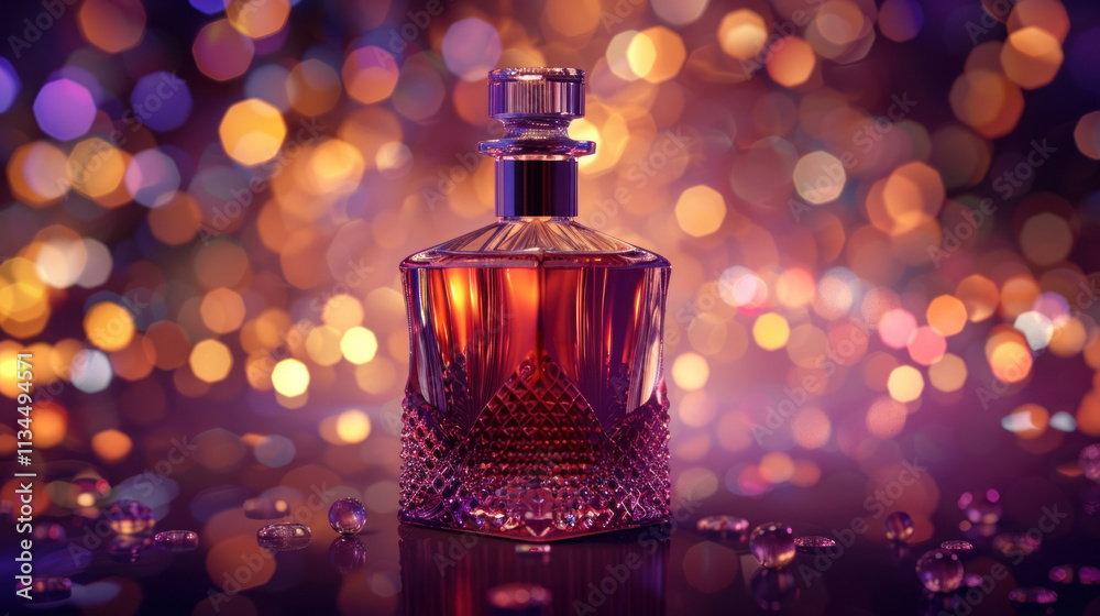 Premium limited edition bottle mock-up with glossy finish, subtle lighting, luxury appeal Premium limited edition bottle mock-up with glossy finish, subtle lighting, luxury appeal