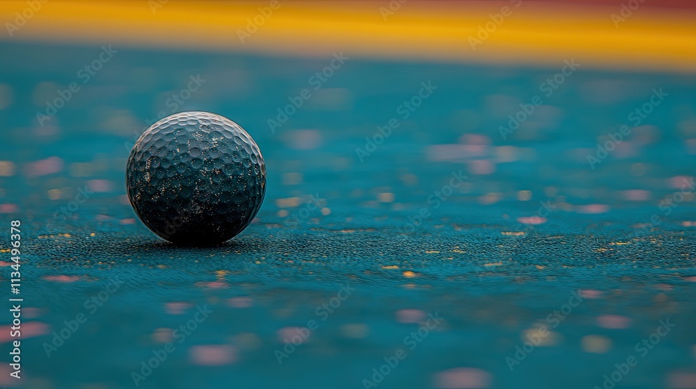 A close-up of a golf ball and its textured surface, set against the vibrant green of a golf course. A close-up of a golf ball and its textured surface, set against the vibrant green of a golf course.