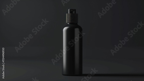 Realistic bottle with a secure cap, sleek design, on a simple background photo