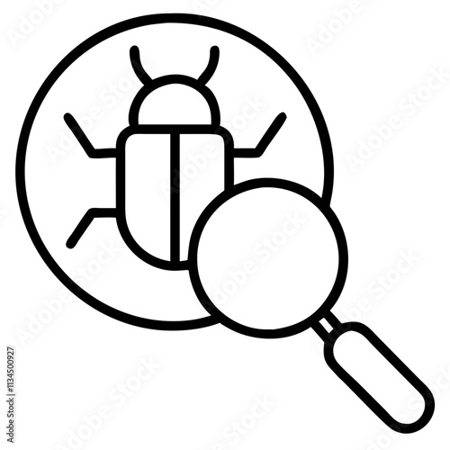 magnifying glass on the insect