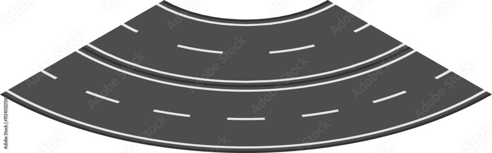 Curving upward, a two lane road creates a dynamic perspective, symbolizing concepts of infrastructure development and transportation within an urban landscape Curving upward, a two lane road creates a dynamic perspective, symbolizing concepts of infrastructure development and transportation within an urban landscape