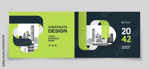 City Background Business Book Cover Design Template