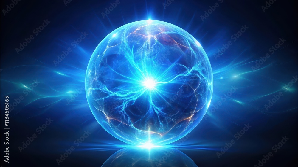 Electric blue energy orb with powerful glow for dynamic overlays, render, isolated, black background,vibrant Electric blue energy orb with powerful glow for dynamic overlays, render, isolated, black background,vibrant