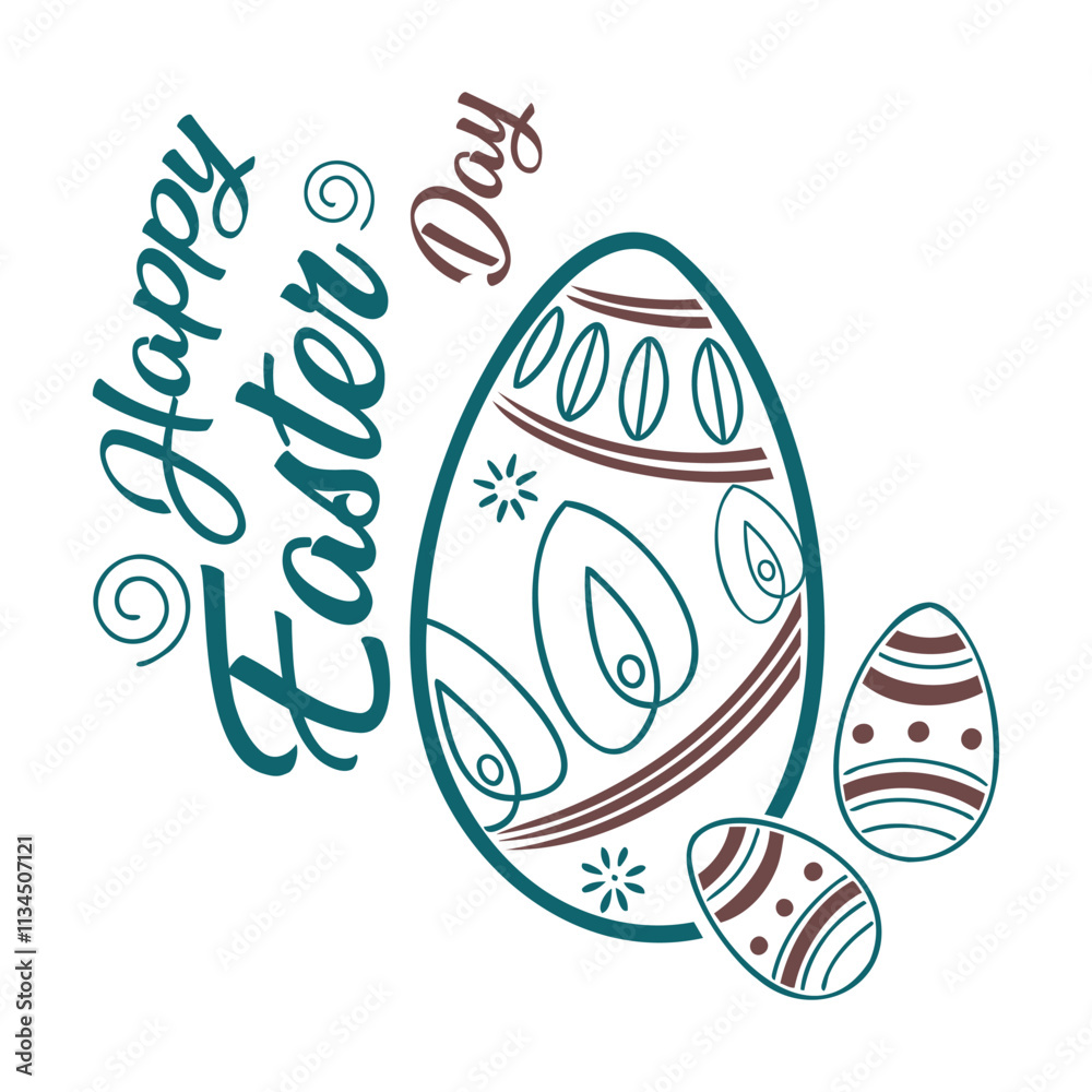Stylized Easter Egg Icon Vector Art for Creative Designs Stylized Easter Egg Icon Vector Art for Creative Designs