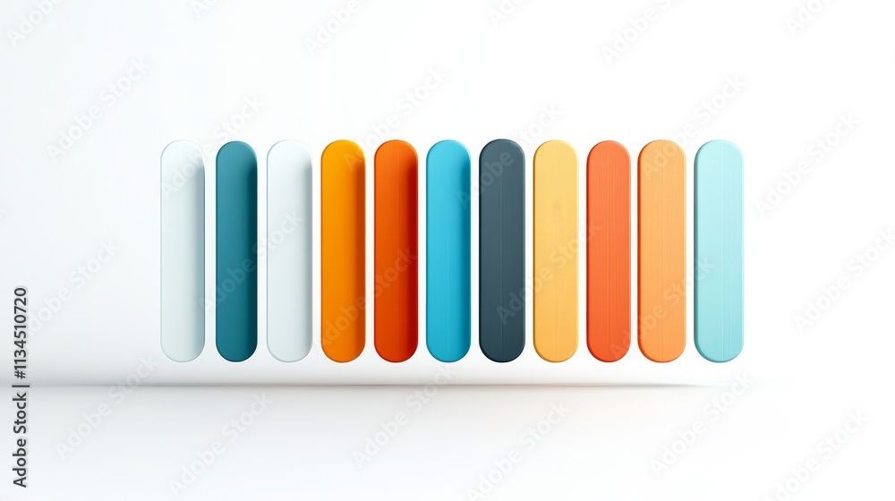 Modern Abstract Design Featuring Colorful Rectangular Shapes in a Symmetrical Arrangement on a Clean White Background for Creative Inspiration Modern Abstract Design Featuring Colorful Rectangular Shapes in a Symmetrical Arrangement on a Clean White Background for Creative Inspiration