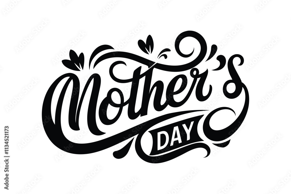 Obraz premium Elegant Mother's Day Typography Vector Design 
