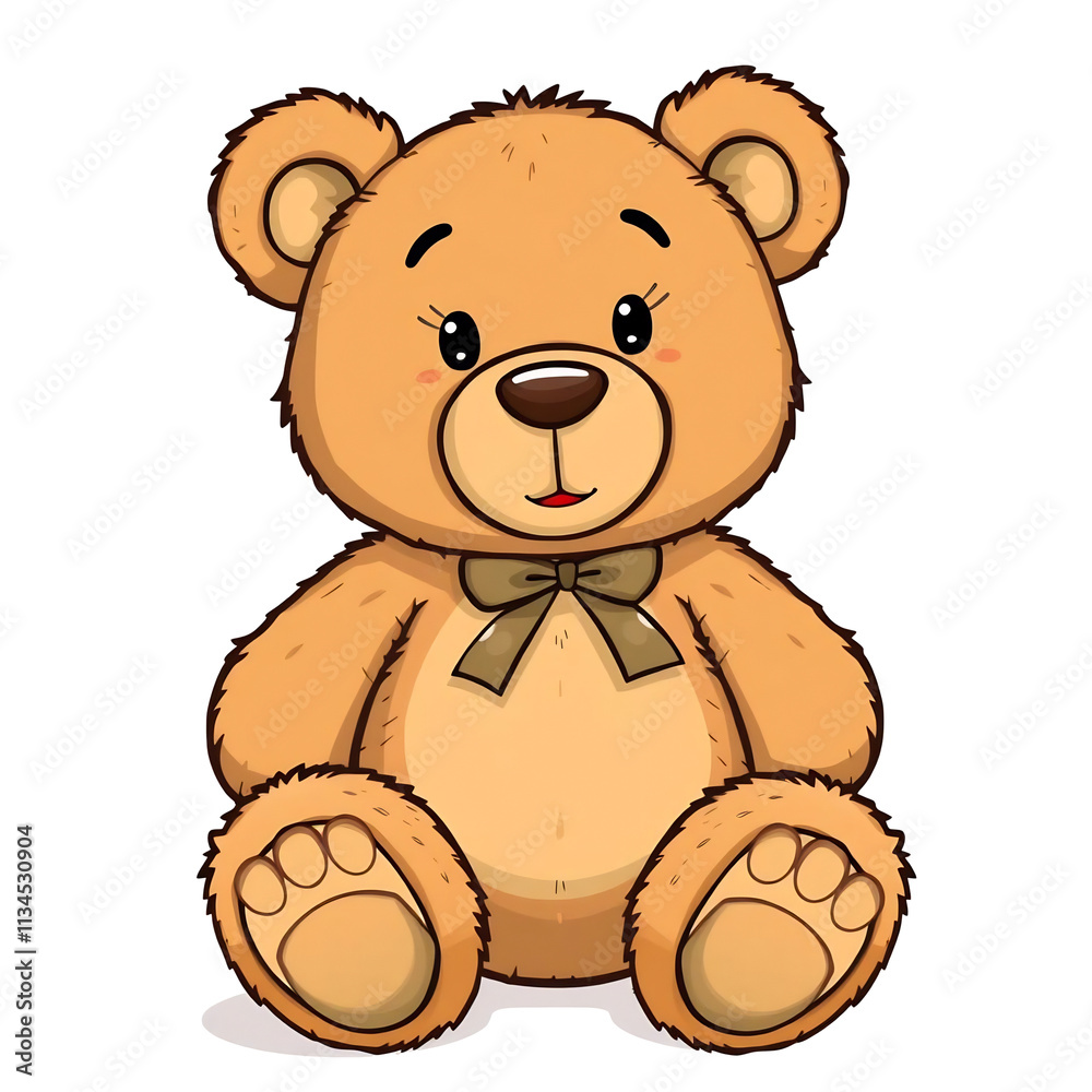 Cute brown teddy bear sitting. Cute brown teddy bear sitting.