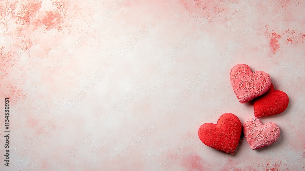 Obraz premium Valentine's day background with romantic heart shapes and soft colors for celebrations