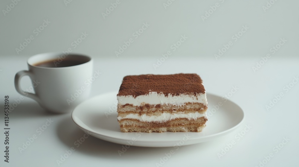 a piece of cake with a cup of coffee on a white background a piece of cake with a cup of coffee on a white background