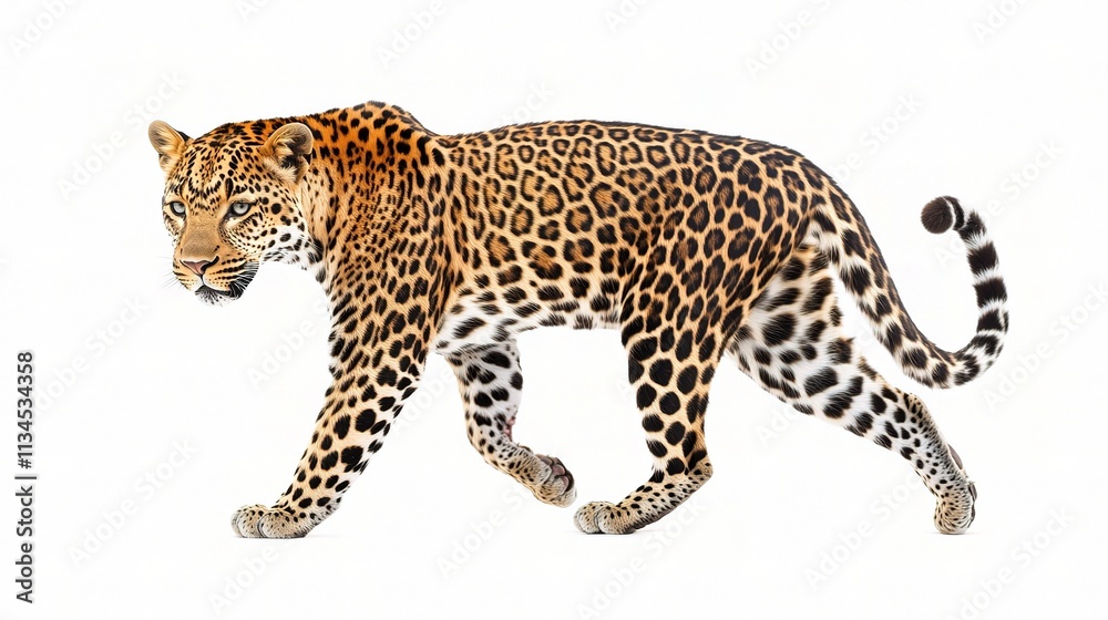 Natural Leopard Skin Texture with Clear Spots for Background Use