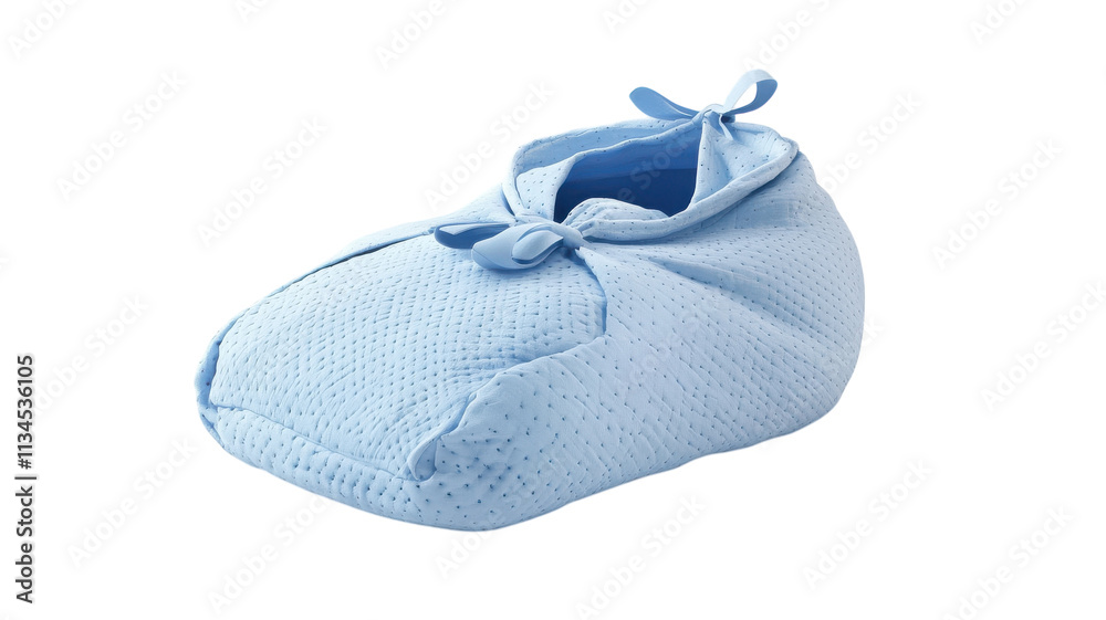 Soft blue baby booties suitable for newborns, perfect for cozy comfort in a nursery or baby shower gift. Soft blue baby booties suitable for newborns, perfect for cozy comfort in a nursery or baby shower gift.