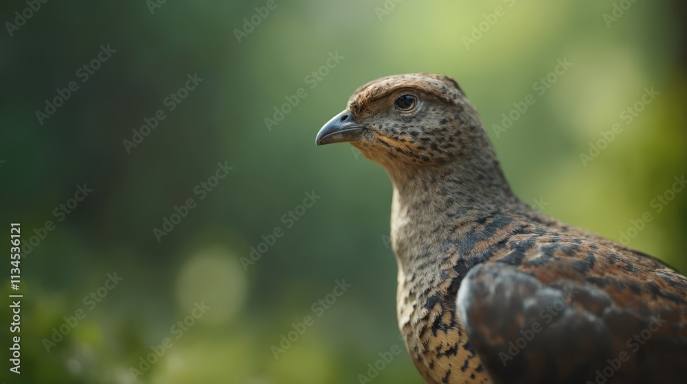 A brown and black bird sitting on top of a wooden post A brown and black bird sitting on top of a wooden post
