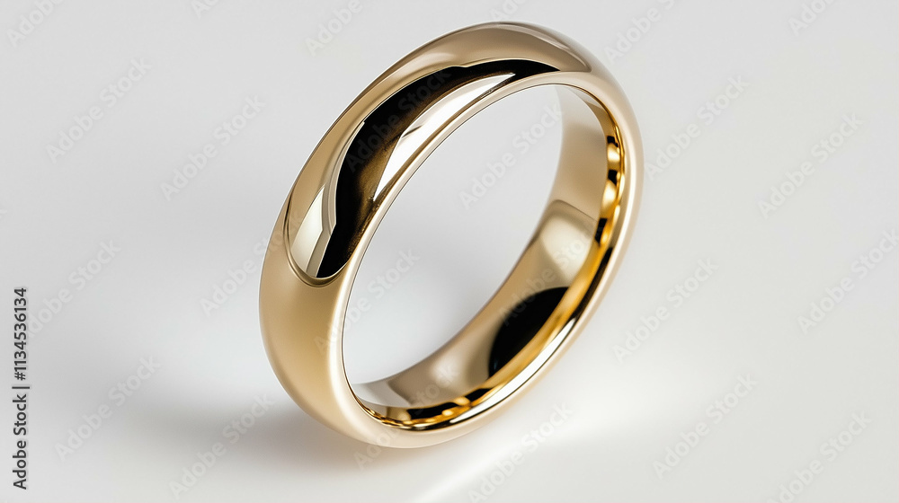 Gold ring wedding band polished metal shine luxury jewelry display Gold ring wedding band polished metal shine luxury jewelry display