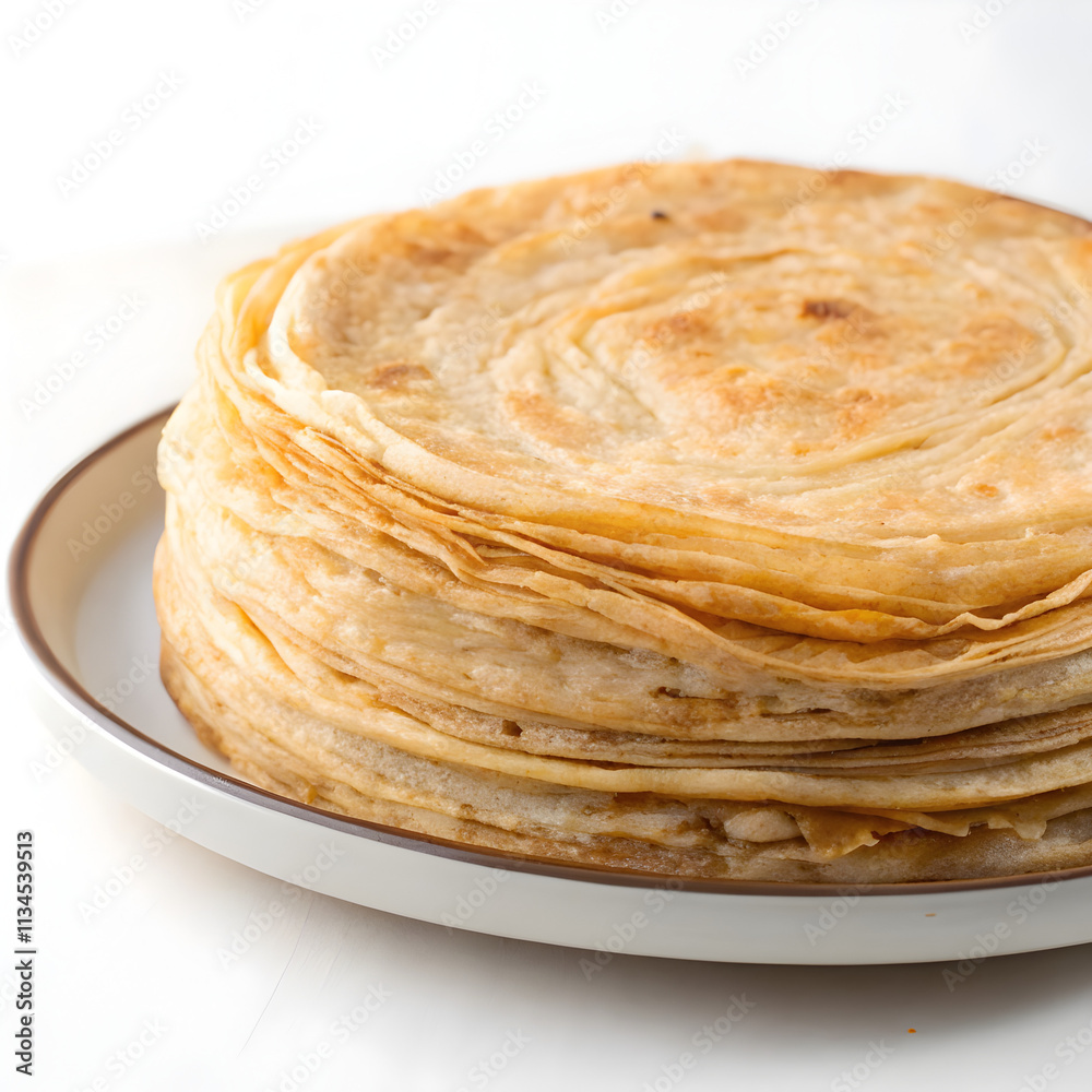 lacha pratha in a plate lacha pratha in a plate