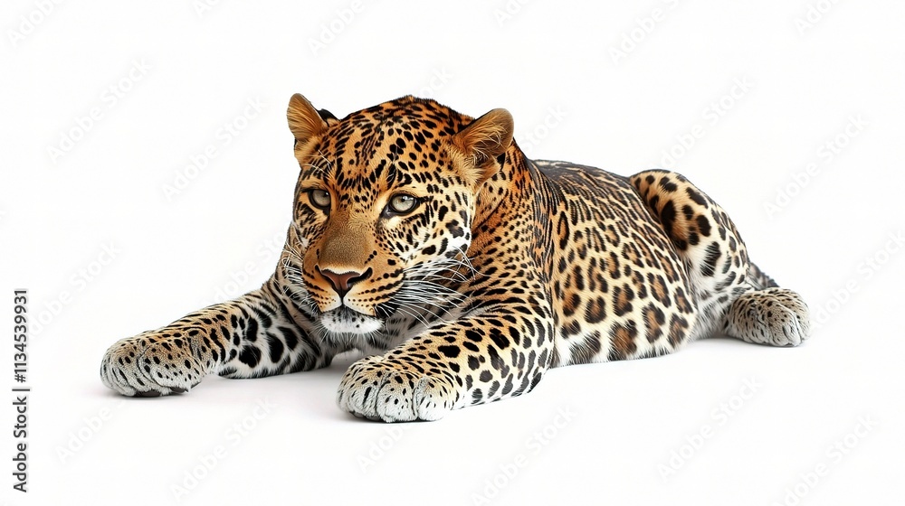 Naklejka premium Detailed Leopard Skin Texture with Unique Spots and Patterns