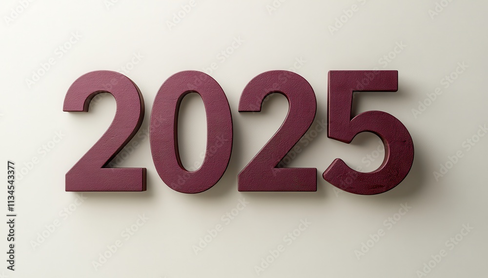 Burgundy Numbers Two Zero Two Five Represent Two Thousand Twenty Five Burgundy Numbers Two Zero Two Five Represent Two Thousand Twenty Five