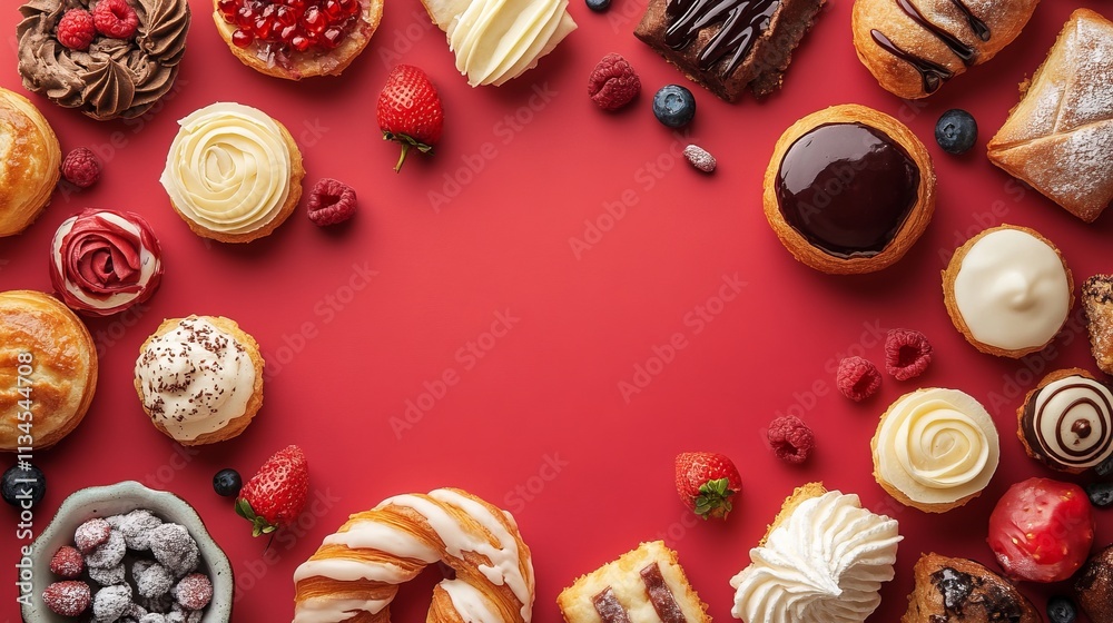 National Pastry Day Background Concept. Copy Space National Pastry Day Background Concept. Copy Space